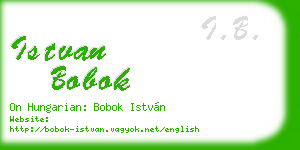 istvan bobok business card