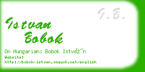 istvan bobok business card